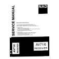 NAD AV716 Manual de Servicio