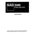 NAD 2600 Manual de Usuario